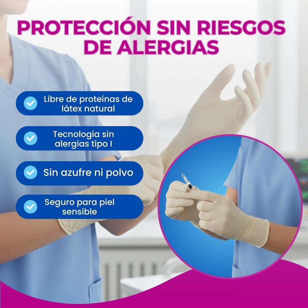 Guantes de nitrilo sin polvo para uso médico Libre de polvo InnCare