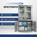 vitrina clínica de acero para hospitales