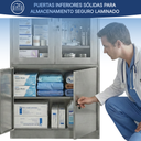 vitrina clínica para organización de insumos médicos