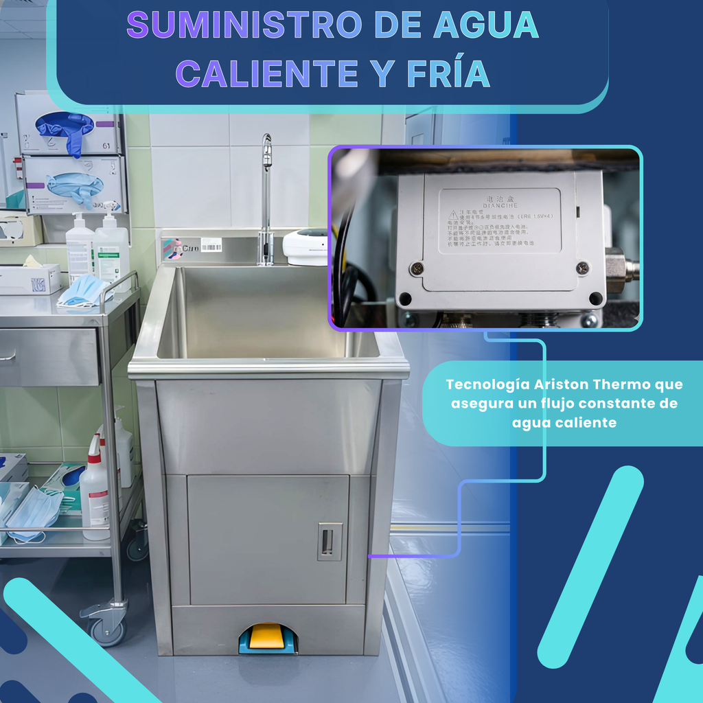 lavamanos clínico con pedal