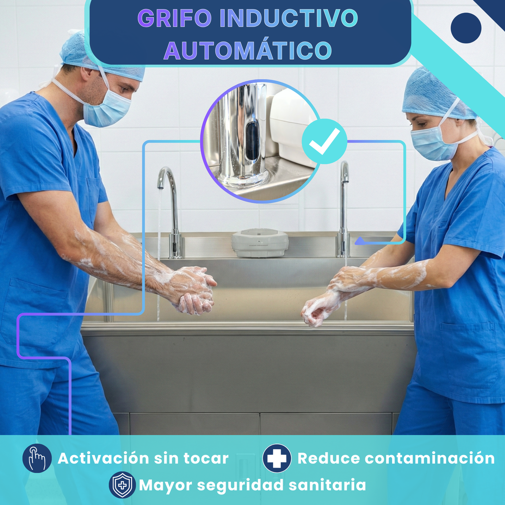 lavamanos quirúrgico con sensor automático hospitalario