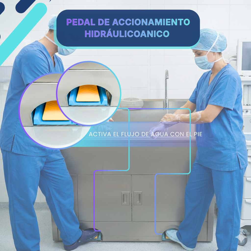 Lavamanos Hospitalario de Acero Inoxidable para Quirófano