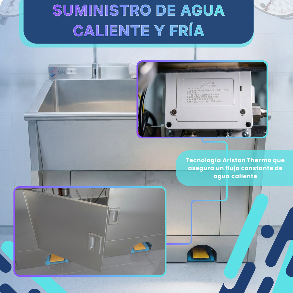 lavamanos quirúrgico acero inoxidable grado médico