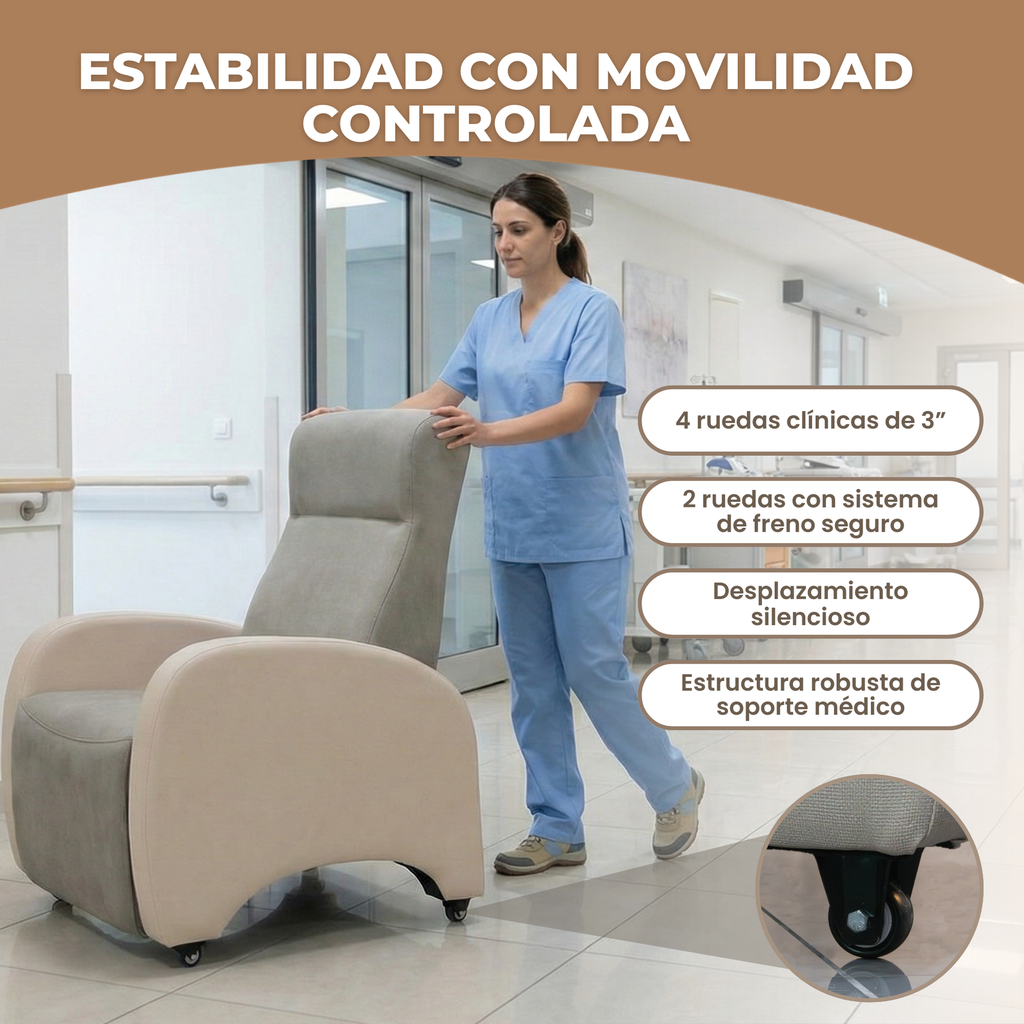 Sillón reclinable para centros de estética médica y odontología
