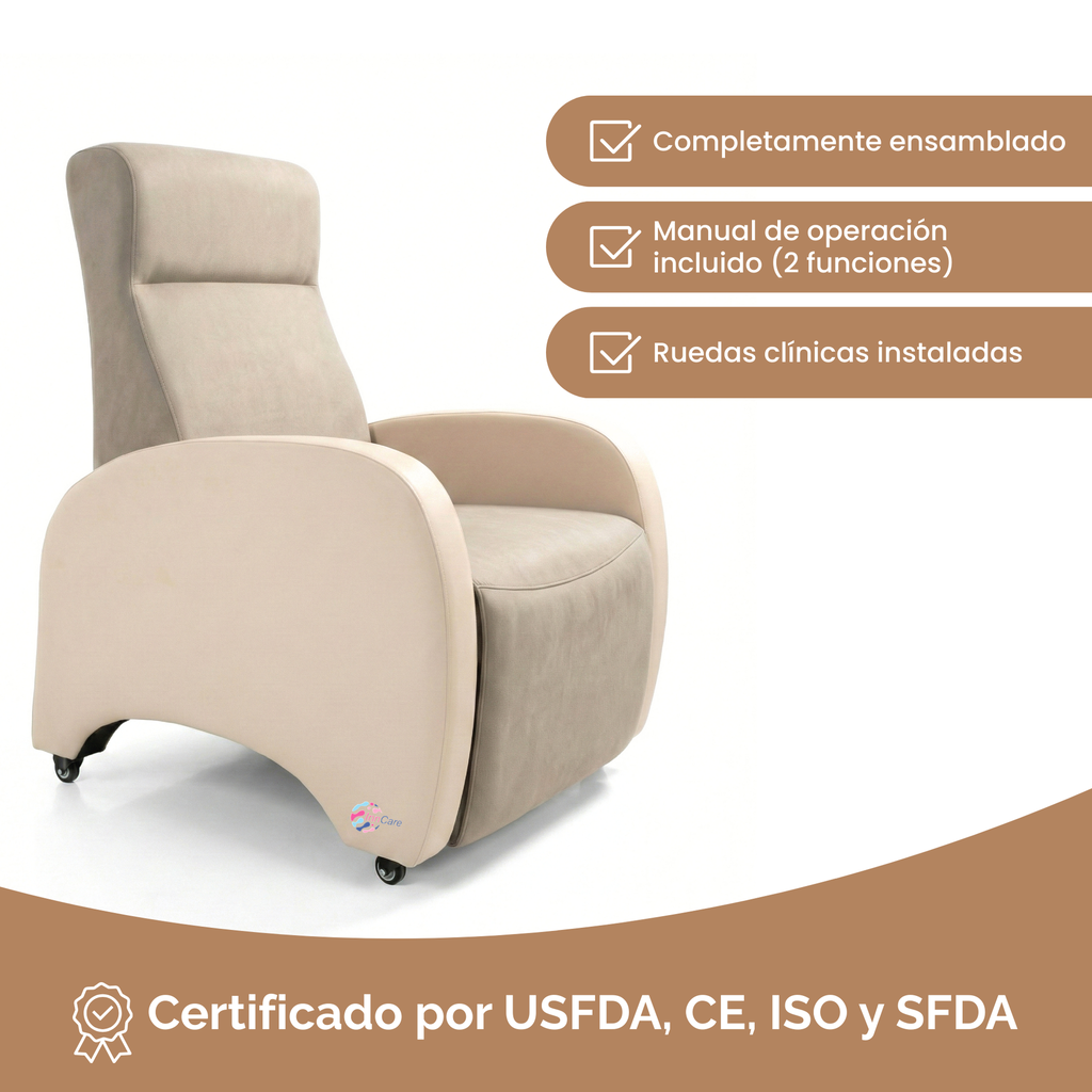 Sillón hospitalario para pacientes