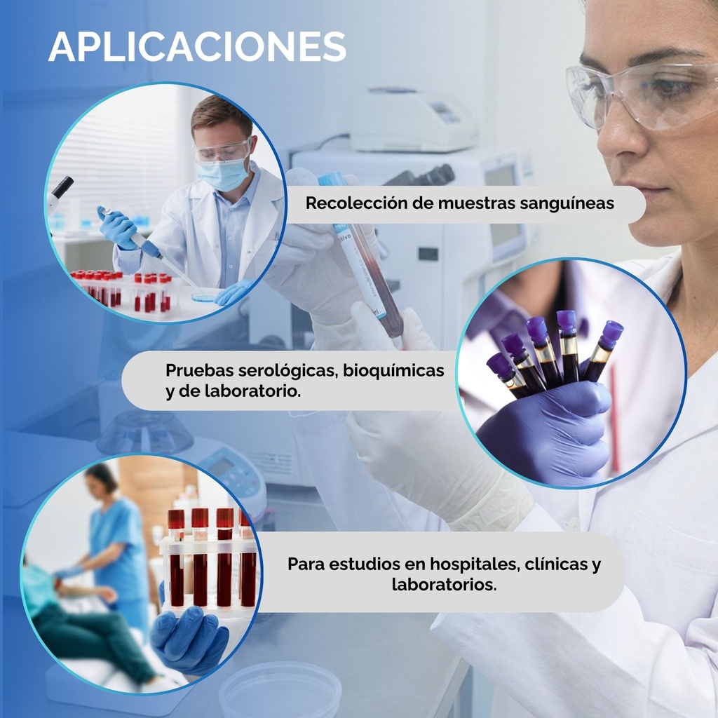 tubo para análisis de sangre morado