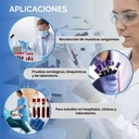 tubo para análisis de sangre morado