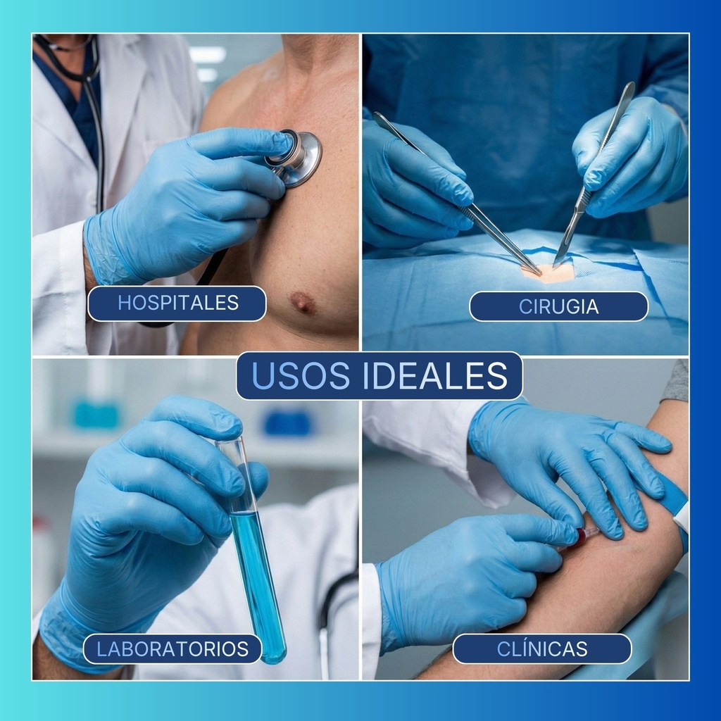 guantes médicos de nitrilo premium