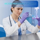 guantes médicos azul