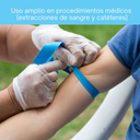 Torniquete elástico médico para control de flujo sanguíneo