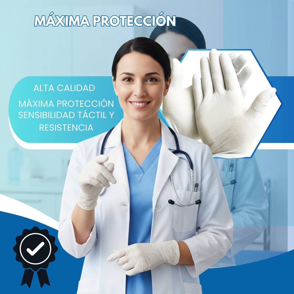 guantes de nitrilo blanco