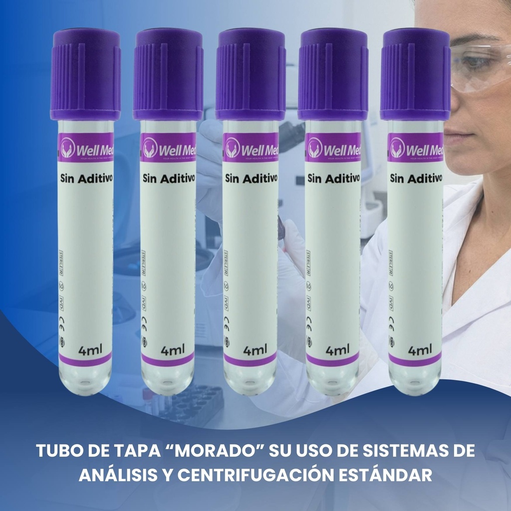 tubo laboratorio morado