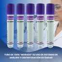 tubo laboratorio morado