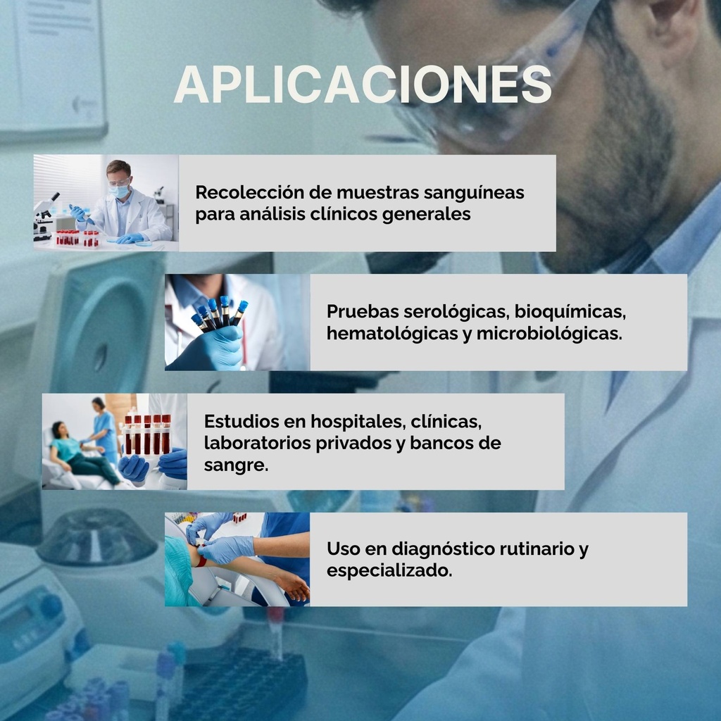 tubo para muestra sanguínea