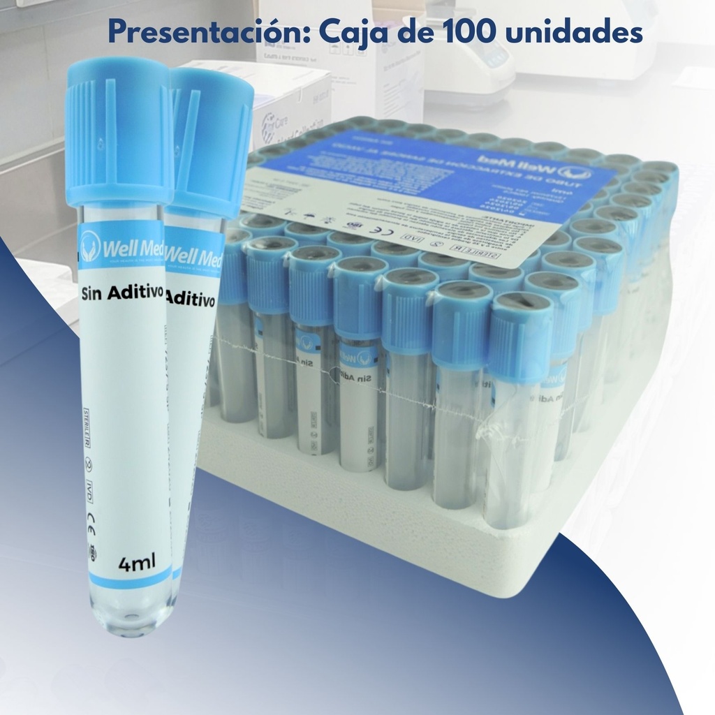 tubo para estudio de sangre