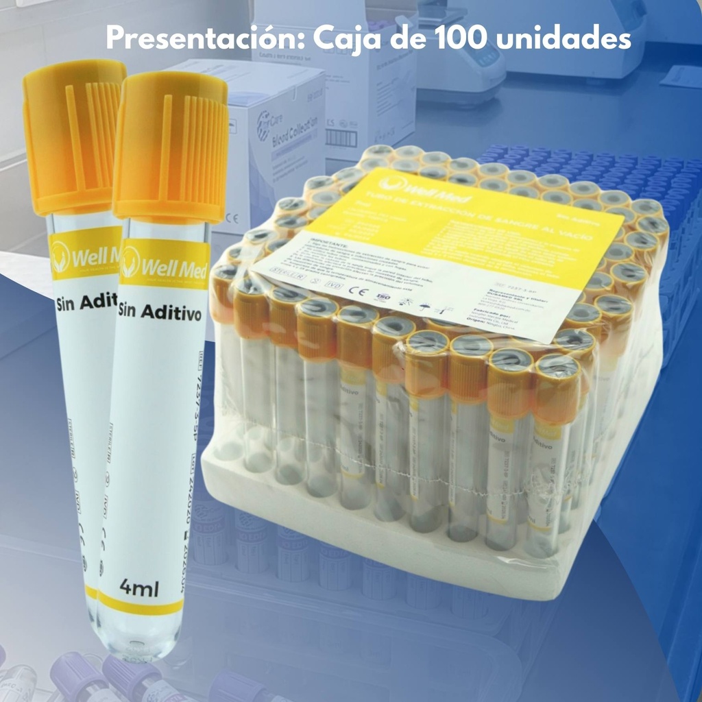 tubitos amarillos para análisis