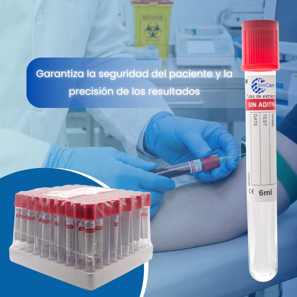 tubo laboratorio rojo 6ml