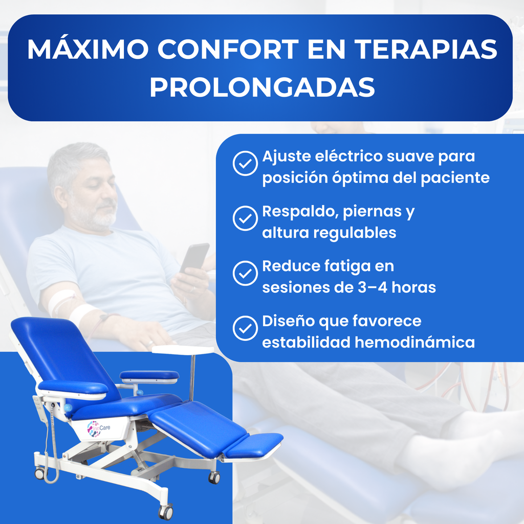 Equipamiento completo para unidad de hemodiálisis en República Dominicana.Sillón para Hemodiálisis Eléctrico InnCare