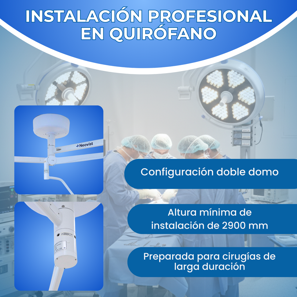 lámpara quirúrgica LED para quirófano hospitalario