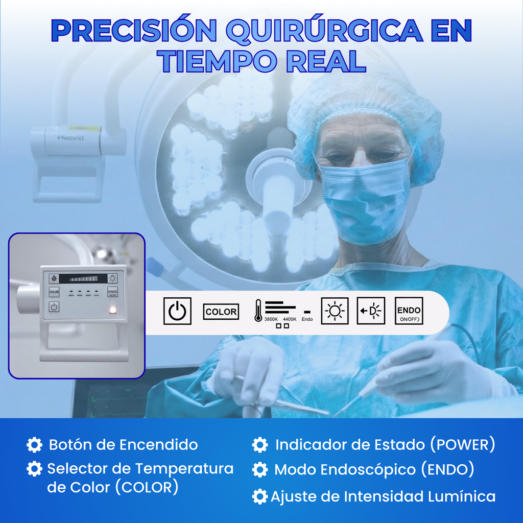 lámpara quirúrgica médica de tecnología avanzada