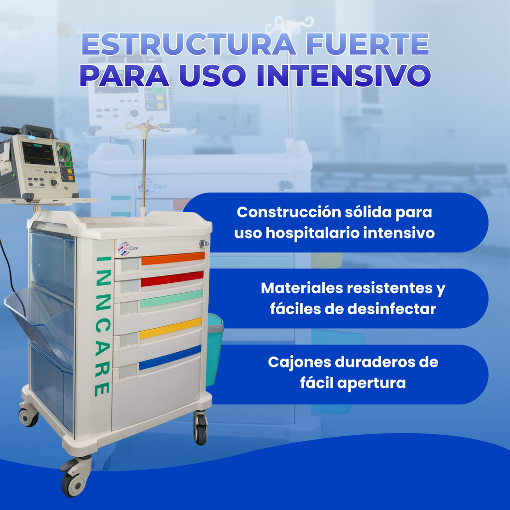 carro de paro equipado para respuesta inmediata en emergencias