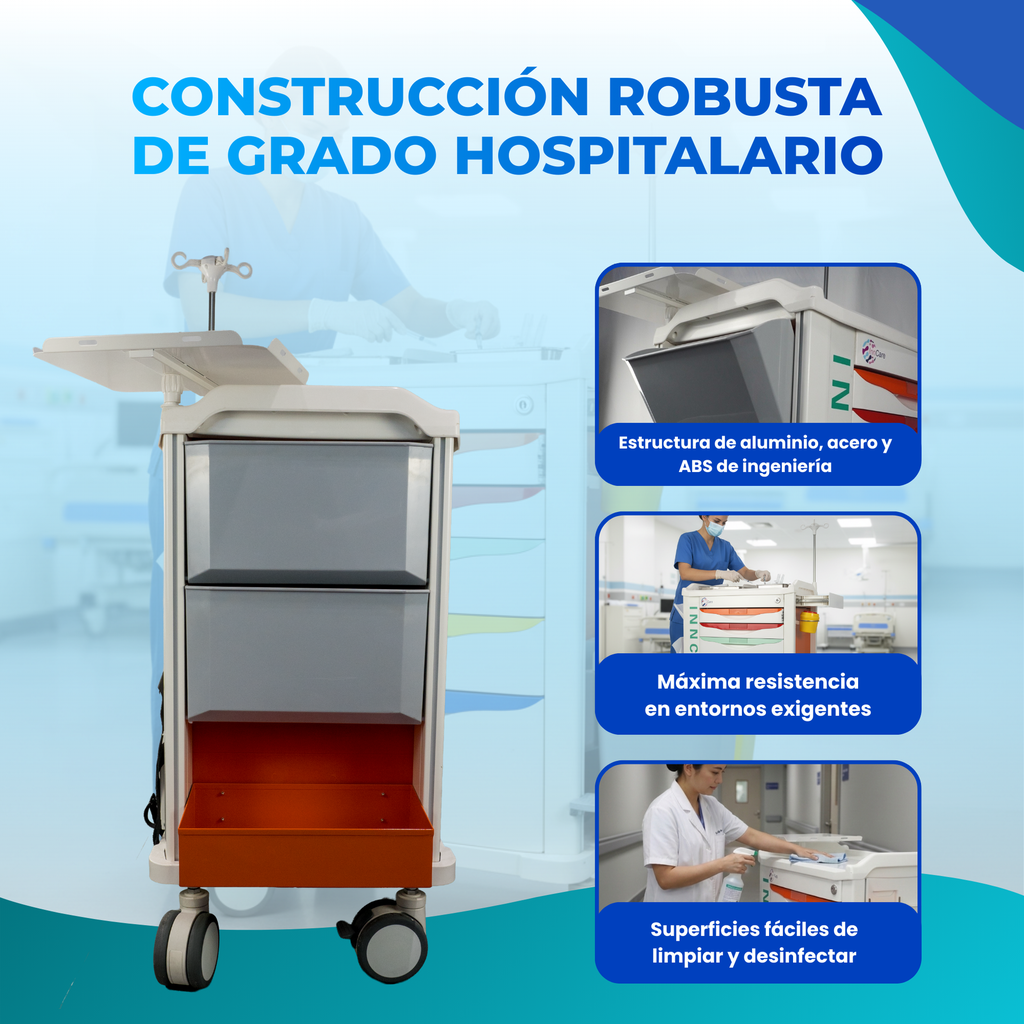 carro de reanimación hospitalario