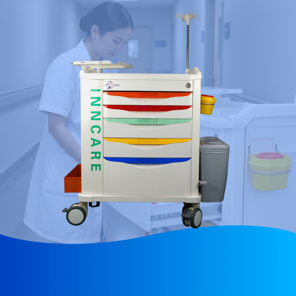 carro médico con sistema de cierre centralizado