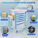 carro de reanimación con sistema organizador modular