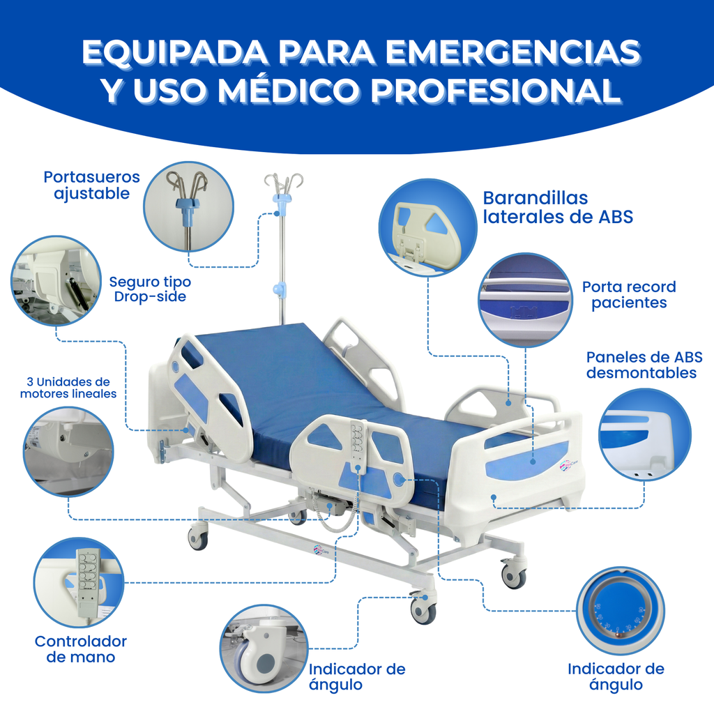 cama eléctrica para paciente en casa