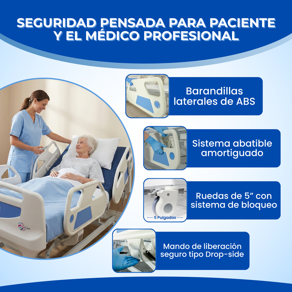 cama clínica eléctrica para recuperación