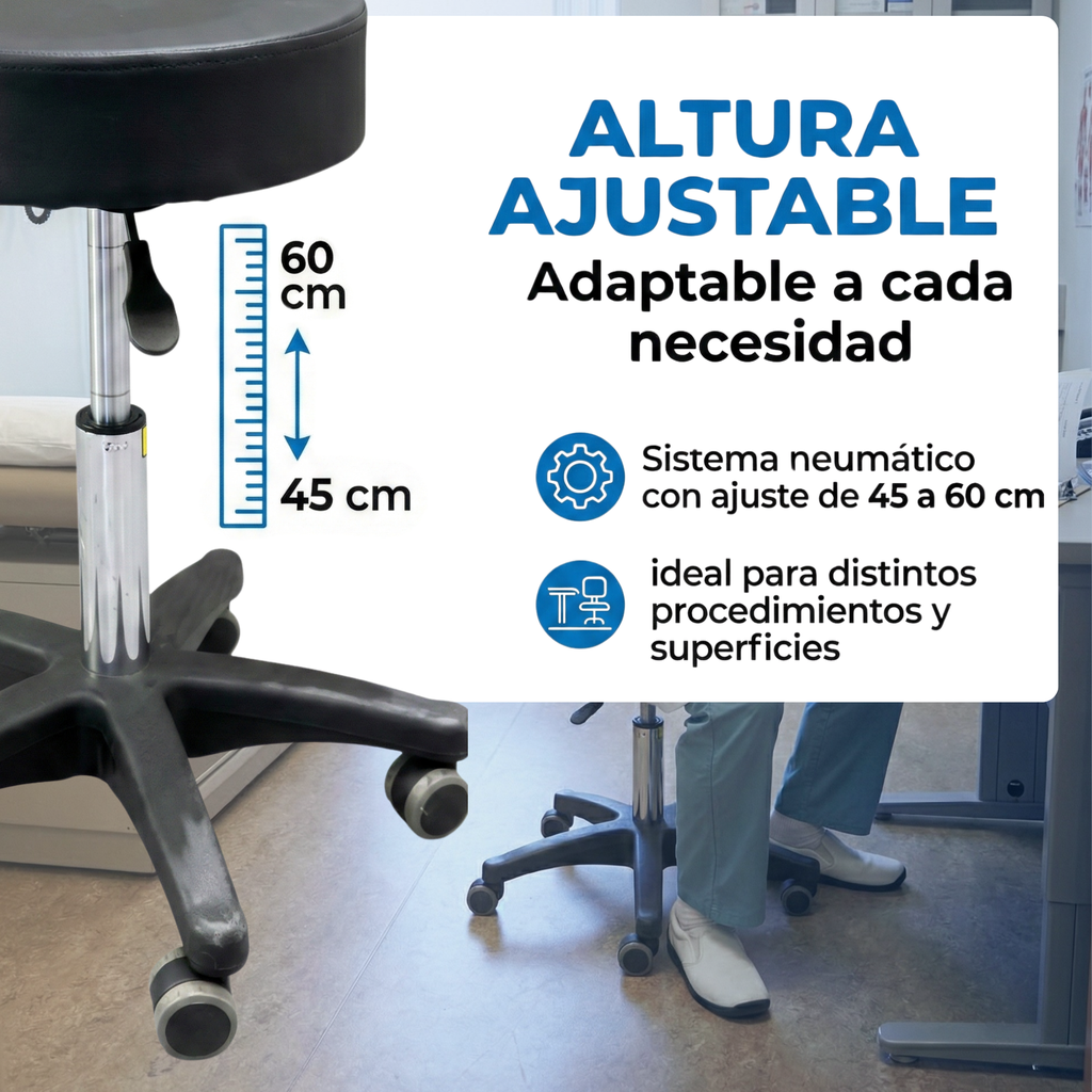 taburete medico profesional para consultorio