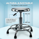 taburete medico para laboratorio acero inoxidable