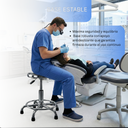 taburete hospitalario giratorio acero inoxidable para quirofanos