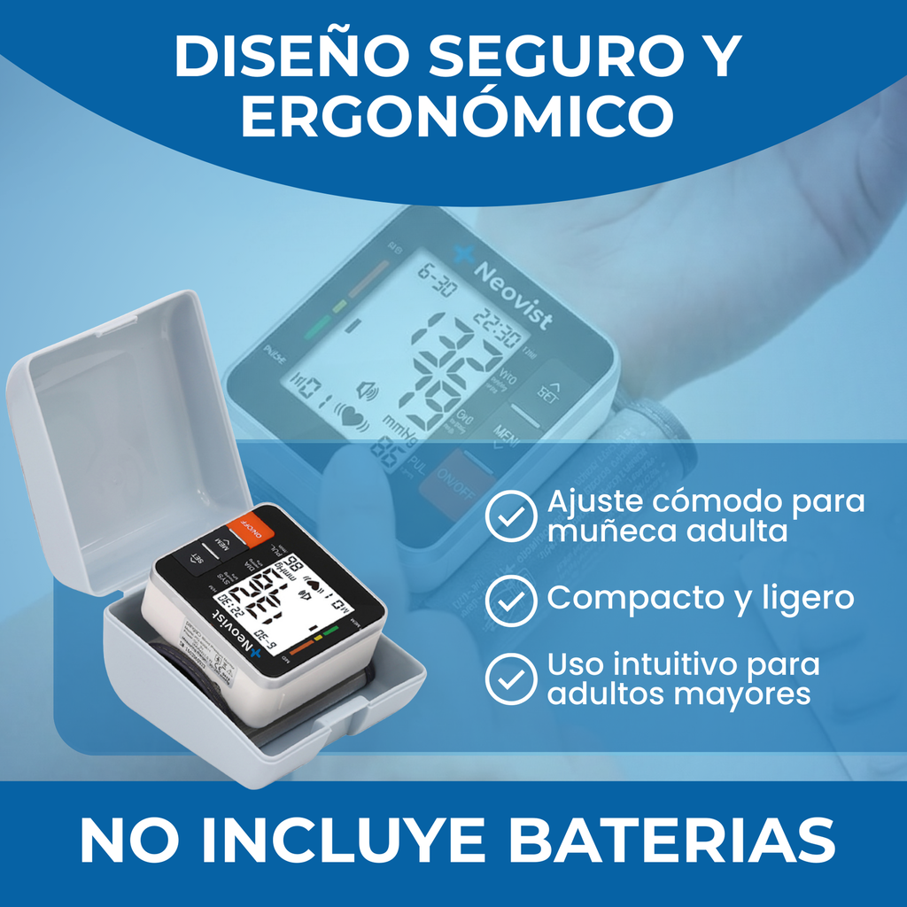 tensiometro digital de muñeca automatico para medir presion arterial