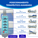Cama hospitalaria eléctrica con posiciones terapéuticas
