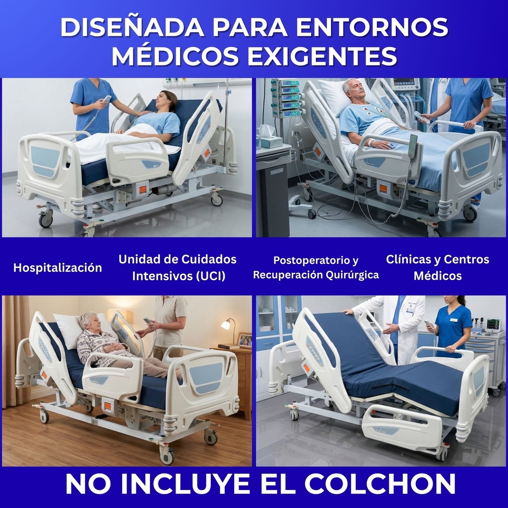 Cama Hospitalaria Electrica de 5 Posiciones Superior InnCare