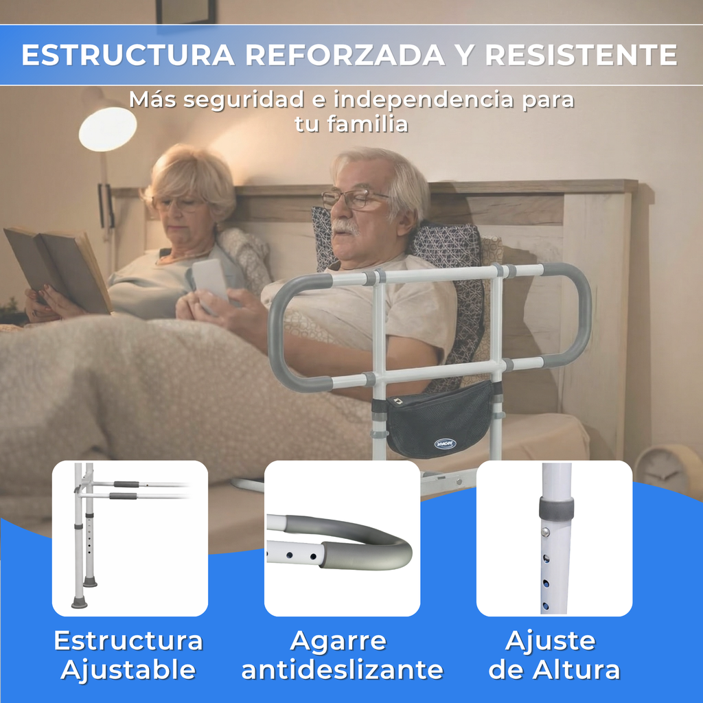 Baranda de seguridad para cama de paciente en casa u hospital