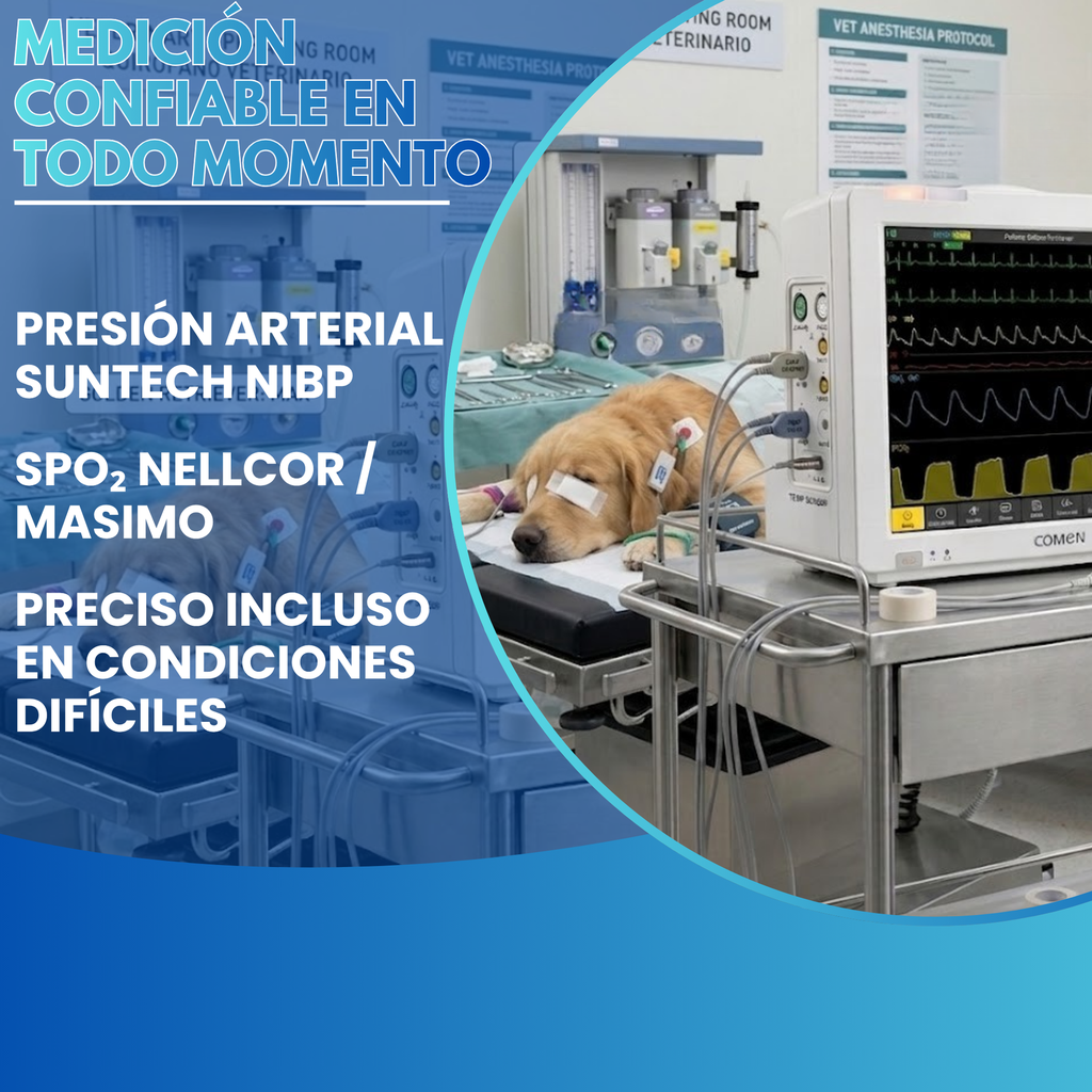 equipo monitoreo paciente animal hospital veterinario