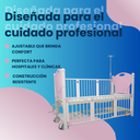 cuna hospital bebé con ruedas y porta suero