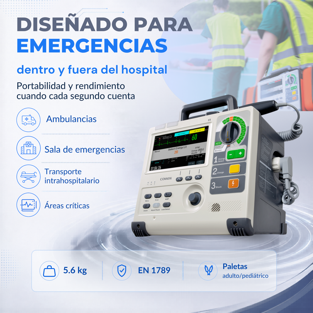 Desfibrilador Con Monitor Comen