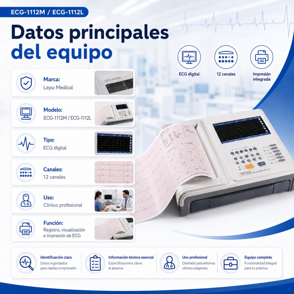 Equipo ECG profesional – Fácil de usar y duradero para uso diario