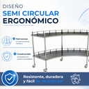 Mesa para Instrumental Quirúrgico Semi Circular, Curva Quirófano