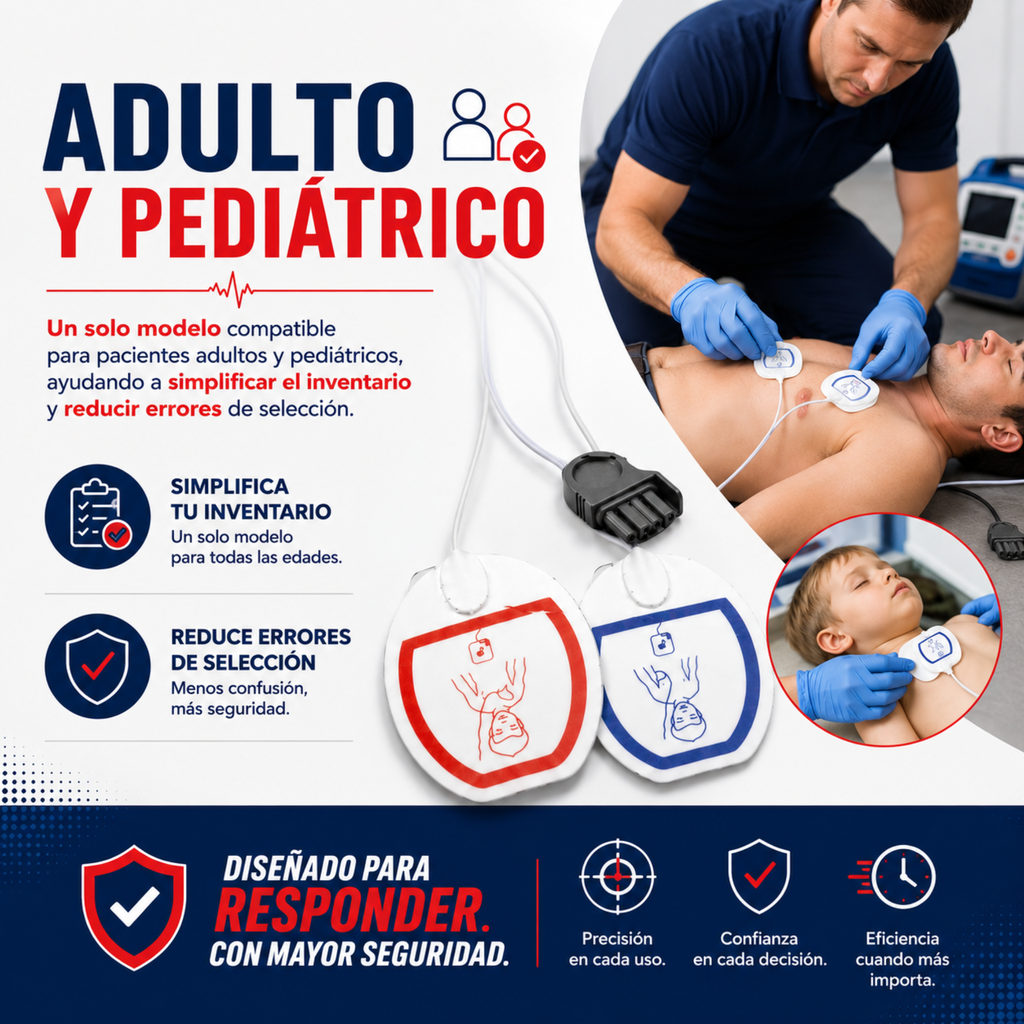 electrodos multifuncionales para desfibrilación