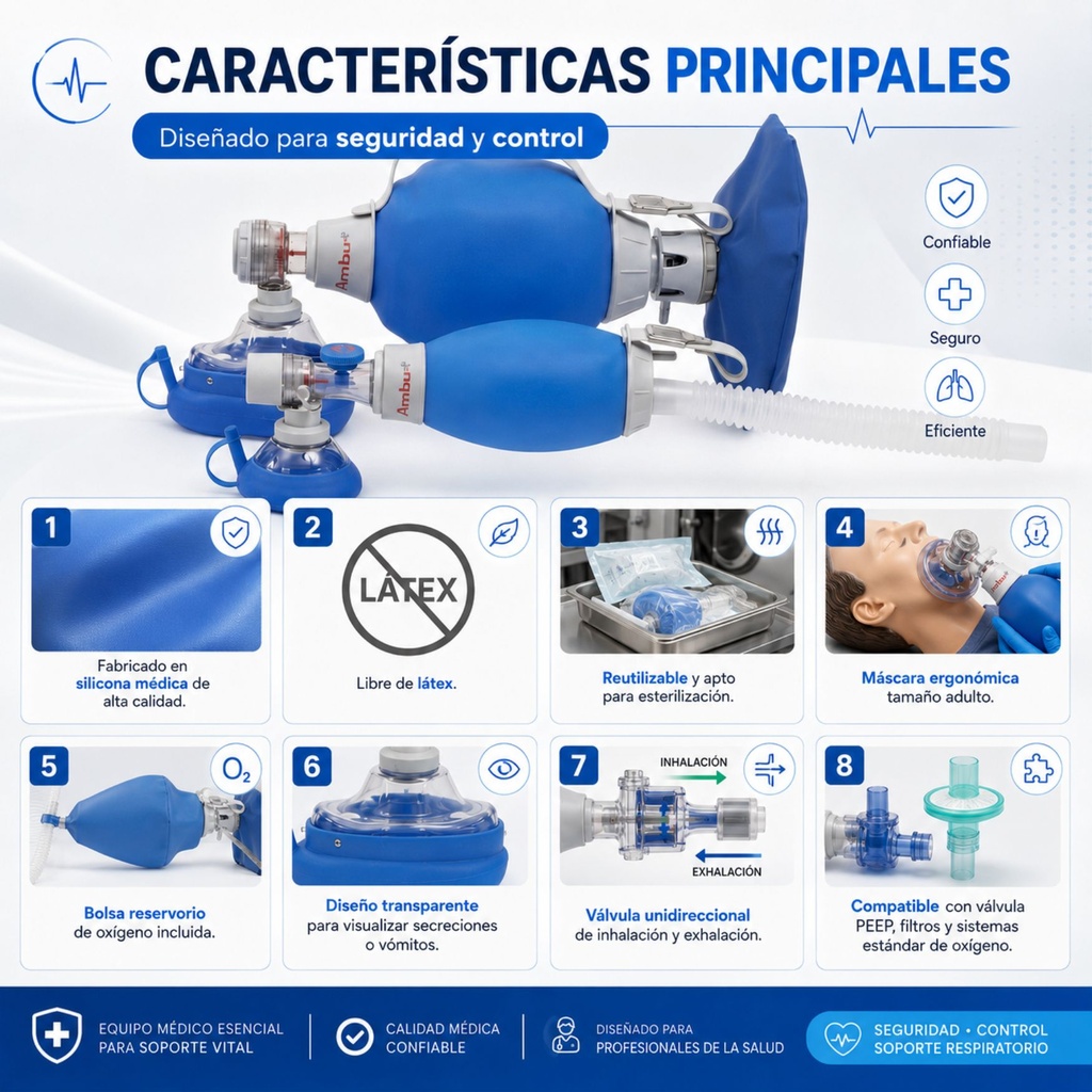 Resucitador Manual (Ambu Adulto)