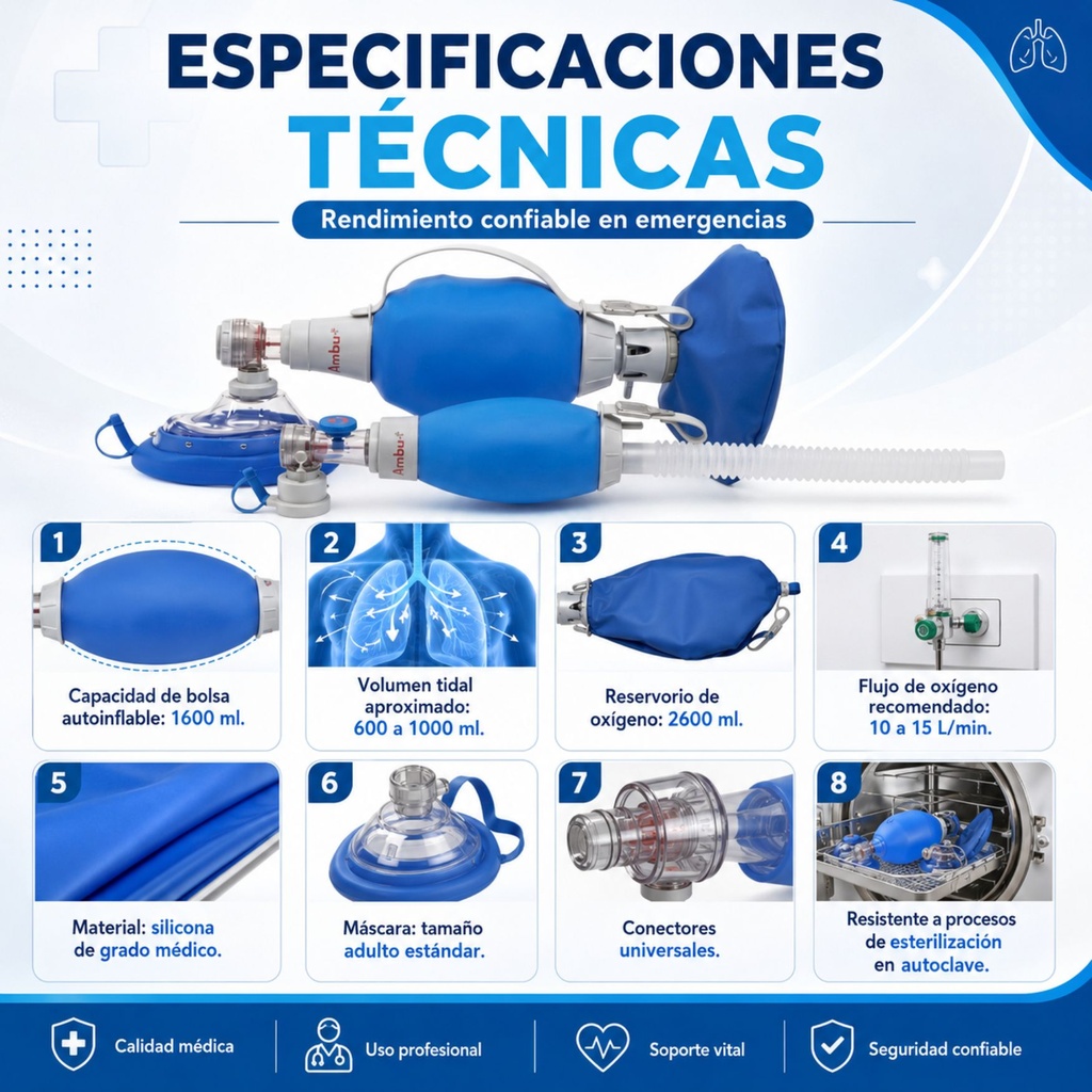 Resucitador Manual (Ambu Adulto)