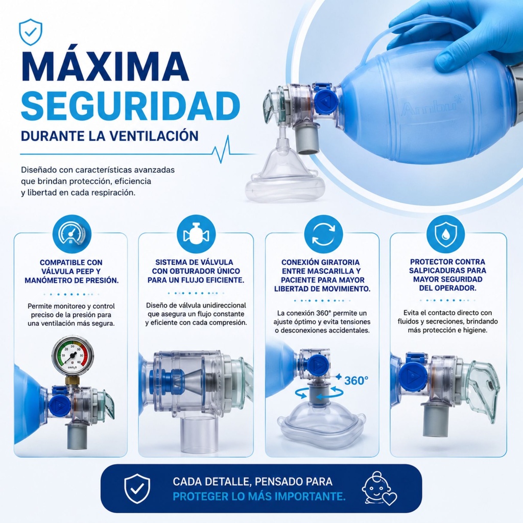 Resucitador Manual (Ambu Neonatal)