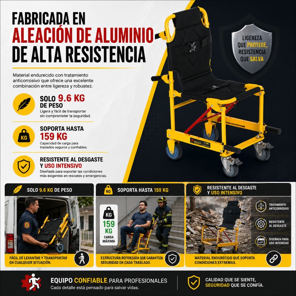 Silla de Transporte para Ambulancia Rescate 