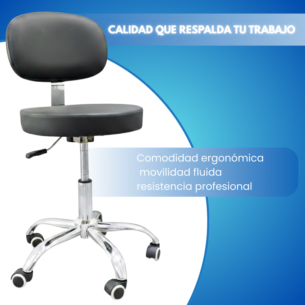 taburete medico con espaldar precio