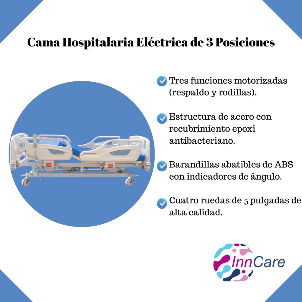 cama-electrica-clinica-3-posiciones-inncare