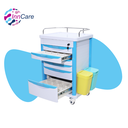 Carro-De-Servicio-Hospitalario-Para-Medicamentos-Con-Rieles-De-Tres-Pliegues